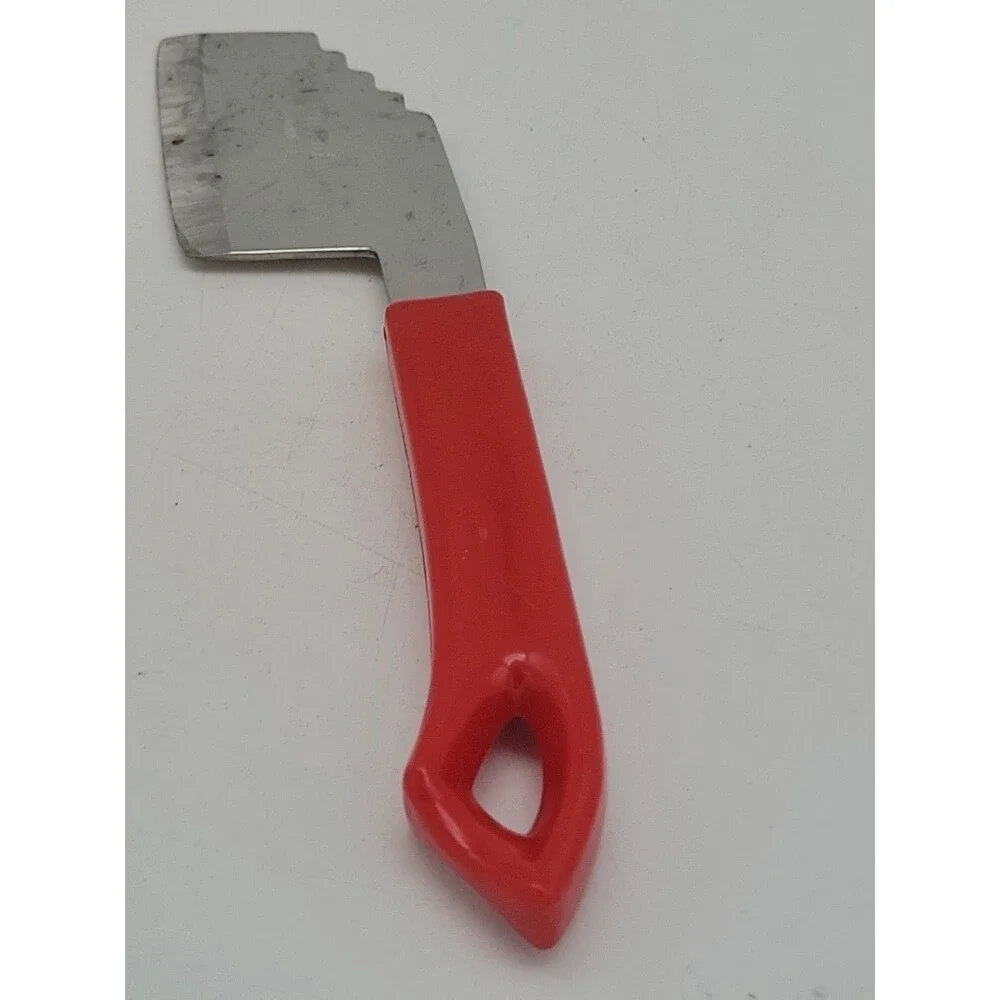Quikut Stainless Steel Cleaver Red Plastic Handle 8